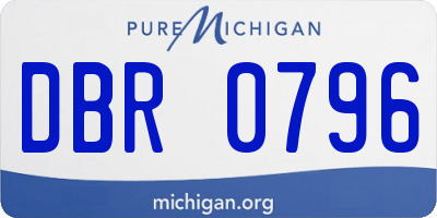 MI license plate DBR0796