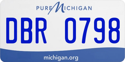 MI license plate DBR0798