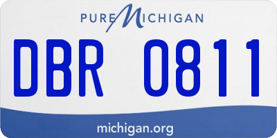 MI license plate DBR0811