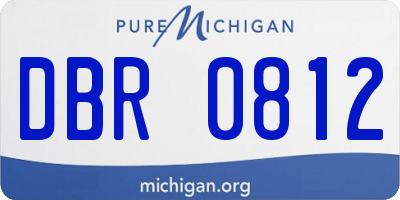 MI license plate DBR0812