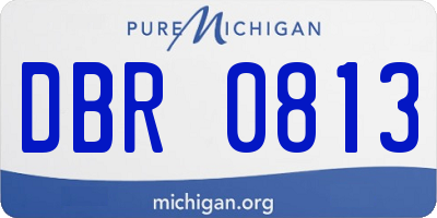 MI license plate DBR0813