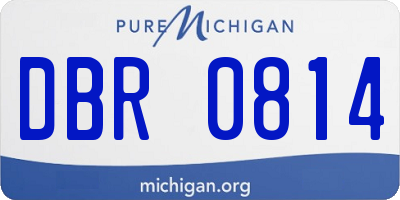 MI license plate DBR0814