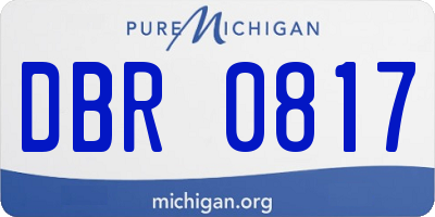 MI license plate DBR0817