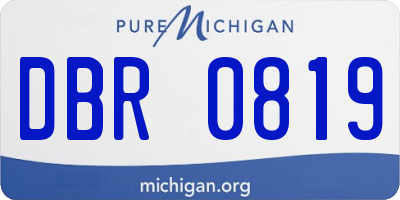 MI license plate DBR0819