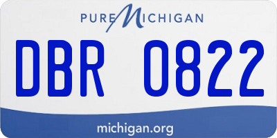 MI license plate DBR0822
