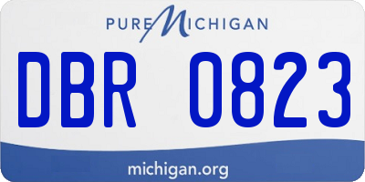 MI license plate DBR0823