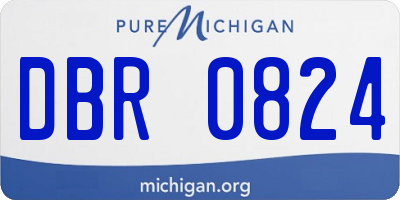 MI license plate DBR0824