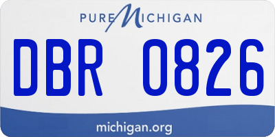 MI license plate DBR0826