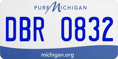 MI license plate DBR0832