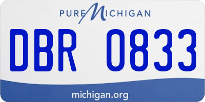 MI license plate DBR0833