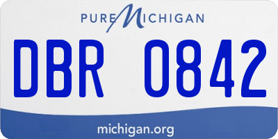 MI license plate DBR0842