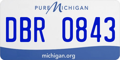 MI license plate DBR0843