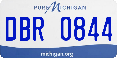 MI license plate DBR0844