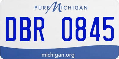 MI license plate DBR0845