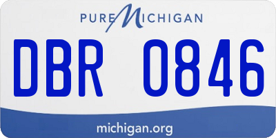 MI license plate DBR0846