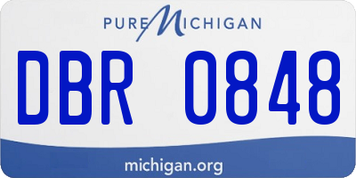 MI license plate DBR0848