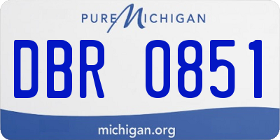 MI license plate DBR0851