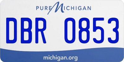 MI license plate DBR0853