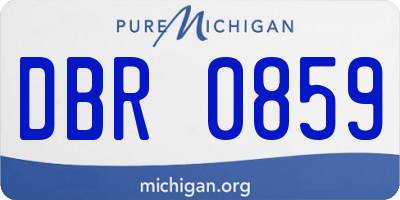 MI license plate DBR0859