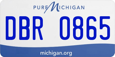 MI license plate DBR0865