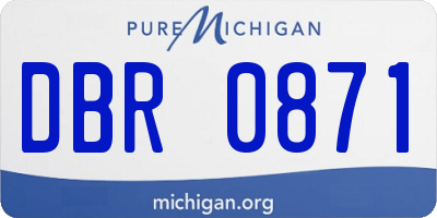 MI license plate DBR0871