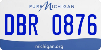 MI license plate DBR0876
