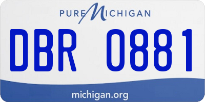 MI license plate DBR0881