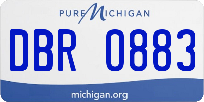 MI license plate DBR0883
