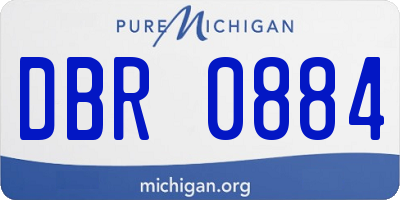 MI license plate DBR0884