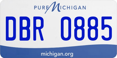 MI license plate DBR0885
