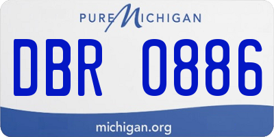 MI license plate DBR0886