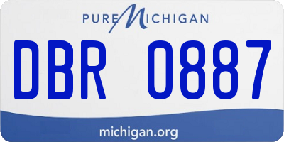 MI license plate DBR0887