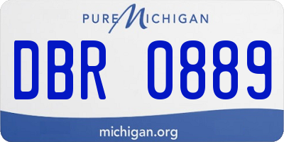 MI license plate DBR0889
