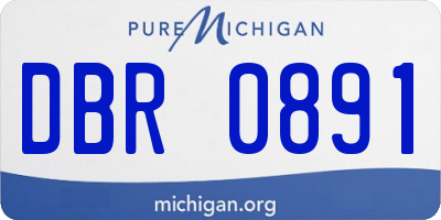 MI license plate DBR0891