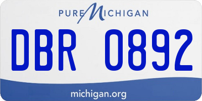 MI license plate DBR0892