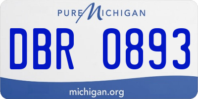 MI license plate DBR0893