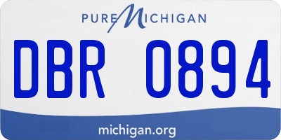 MI license plate DBR0894
