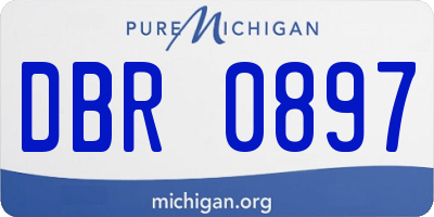 MI license plate DBR0897