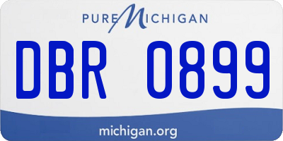 MI license plate DBR0899