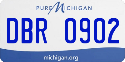 MI license plate DBR0902
