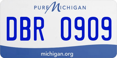 MI license plate DBR0909