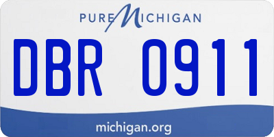 MI license plate DBR0911