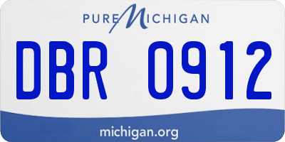 MI license plate DBR0912