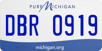 MI license plate DBR0919