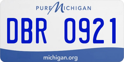 MI license plate DBR0921