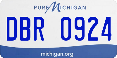 MI license plate DBR0924