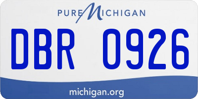 MI license plate DBR0926