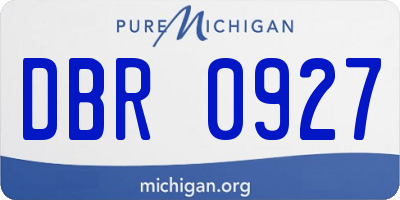 MI license plate DBR0927