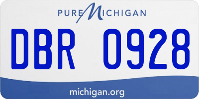 MI license plate DBR0928
