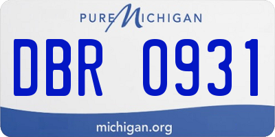 MI license plate DBR0931